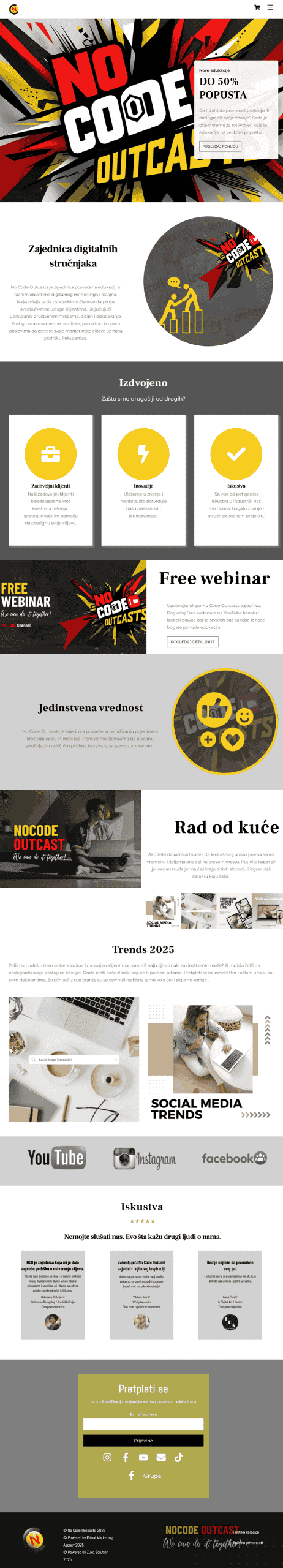 No Code Outcasts Ritual Marketing Agency